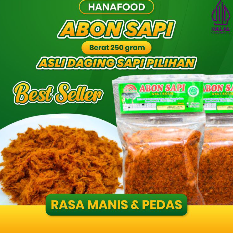 

Produk Keren ABON SAPI ASLI SOLO 250gr | 100gr ABON SAPI RASA ORIGINAL DAN RASA PEDAS | A04