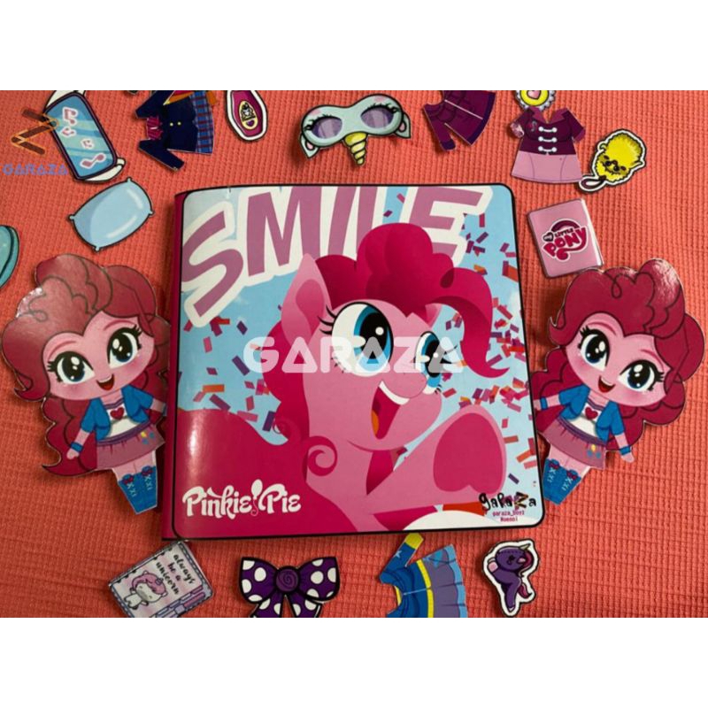 Paperdoll Little P0ny Pinkie Pie Buku mainan edukatif anak FULL LAMINASI GLOSY
