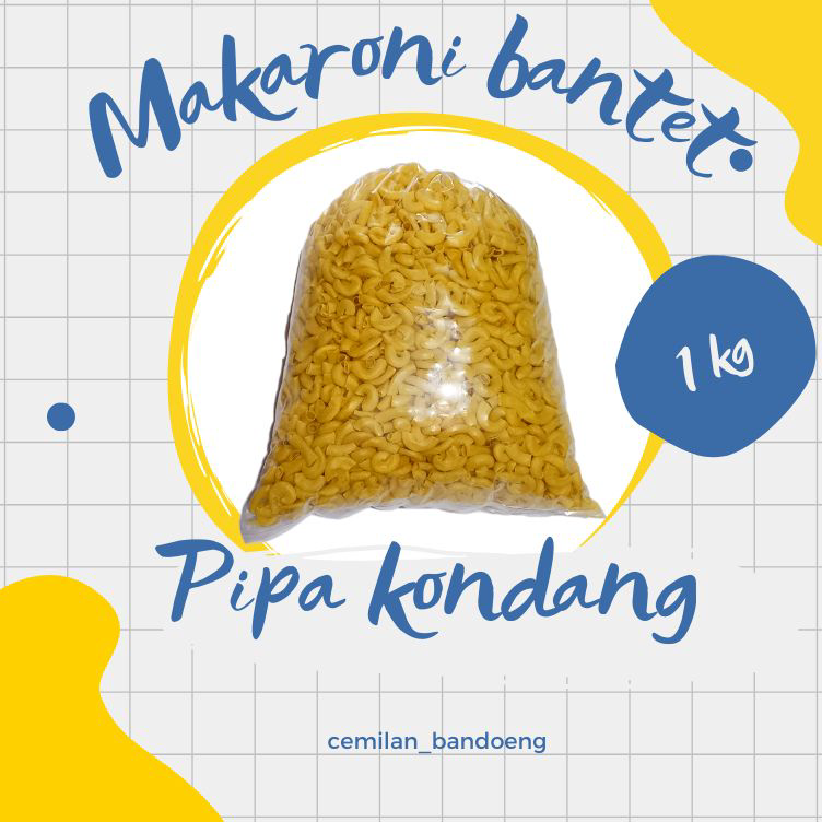 

☇✯✱ MAKARONI BANTET MENTAH MERK KONDANG ENAK 1 KG