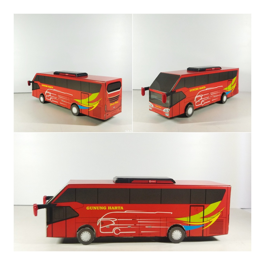 Miniatur Bus Gunung Harta Avante - Papercraft Kurniatravel