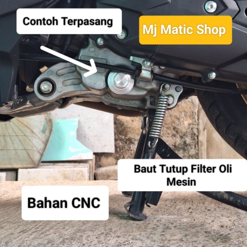 Baut Tutup Filter Oli Mesin Honda Vario Pcx Adv Beat Scoopy Aerok Xmax Mio Fazio Baut Tutup Filter O