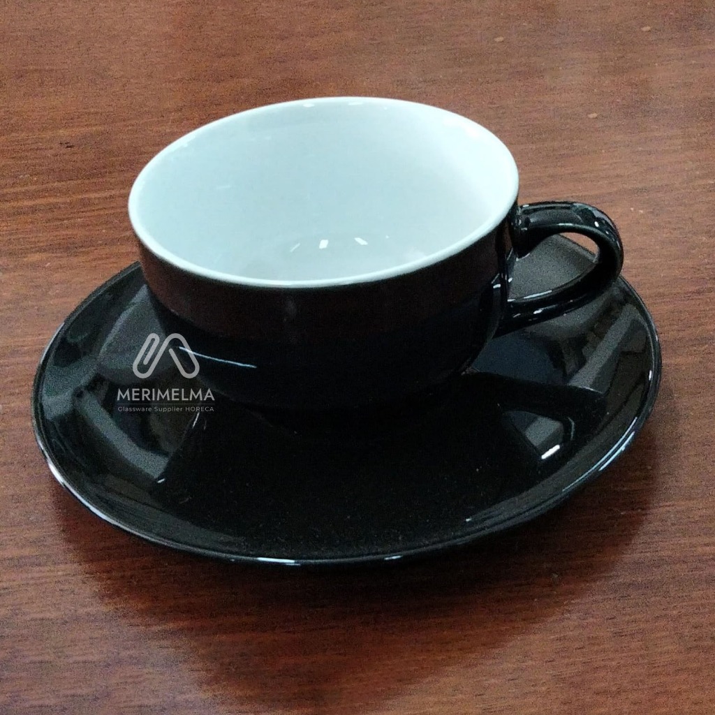 6 set Cangkir Kopi Cappucinno Latte Cangkir Keramik Two Tone 230 mlMERIMELMA