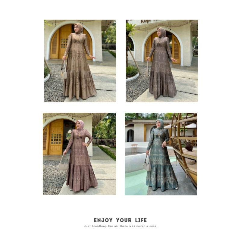 SABRIA DRESS//100% ORIGINAL BRAND HANASANGKA~IRNA GALLERY//ARMANY SILK PREMIUM//BEST SELLER//MEWAH D