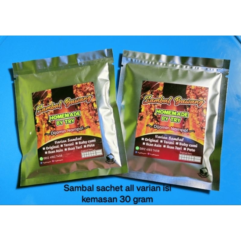 

BEST SELLER| Sambal All varian Isi 30 gram/Petai/cumi/ikan asin/Teri Medan