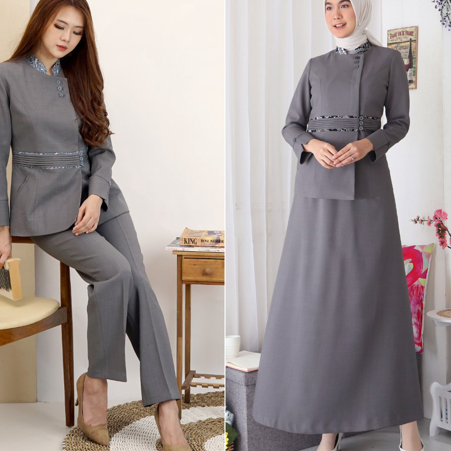 ➲➛☆ BLAZER WANITA B&V LYNELLE / Seragam PNS / Baju PDH PNS Wanita / Baju Dinas Pemda Wanita / Baju K