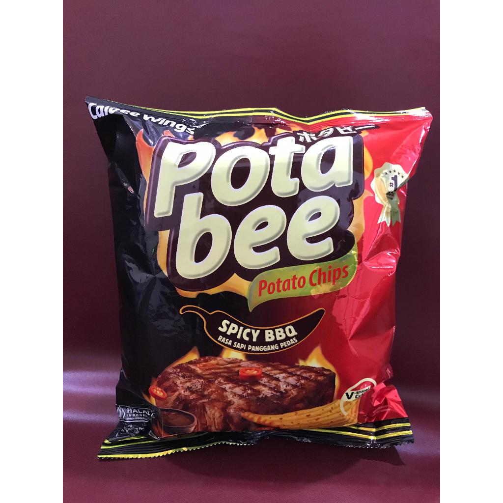 

Potabee Keripik Kentang Spicy Bbq 68g - Keripik Kentang V Cutted Rasa Barbecue Pedas Potabee