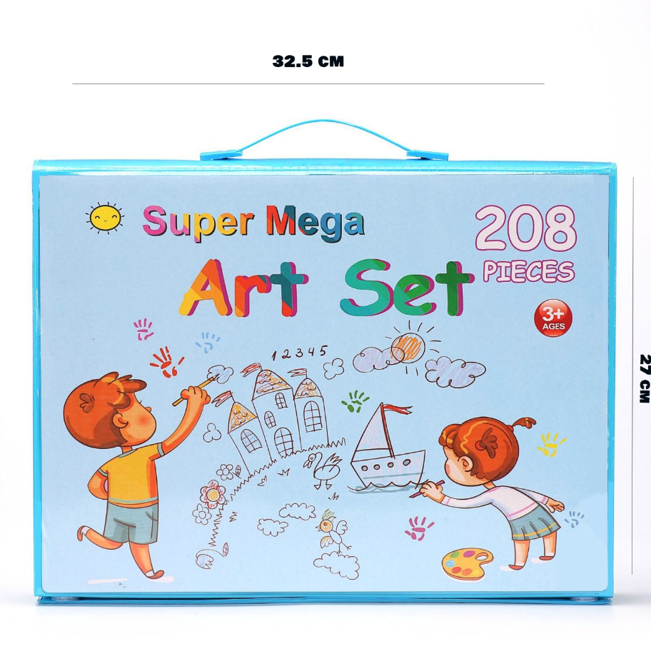 

Ready Stock Alat Lukis Set Crayon Anak Pengasah 208pcs Set Alat Menggambar Melukis Anak-anak Crayon Cat Air Pensil