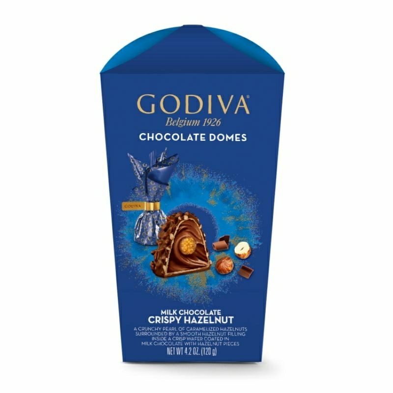 

GODIVA Chocolate Domes Milk Chocolate Crispy Hazelnut 120g