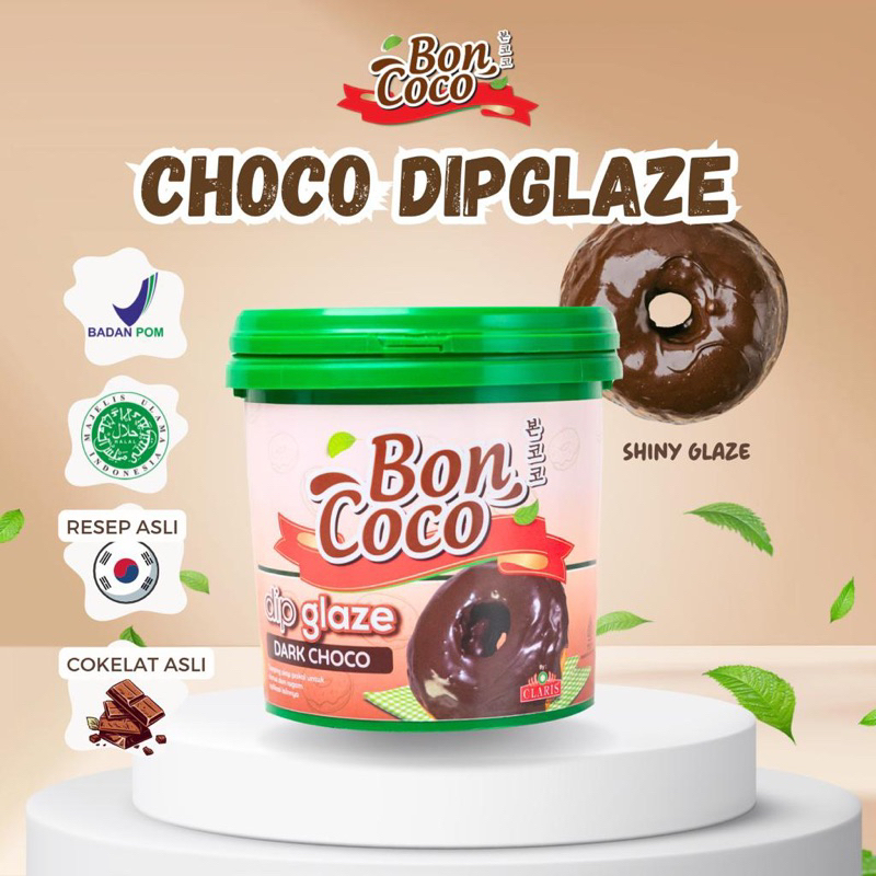 

BONCOCO dip glaze dark choco 1kg I Topping siap pakai untuk donat dan ragam aplikasi lainnya