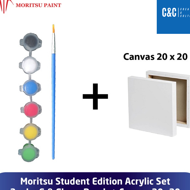 

Terbatas Cat Akrilik Set Moritsu Starter Kit 3ml - Cat Akrilik + Kuas + Kanvas Diskon