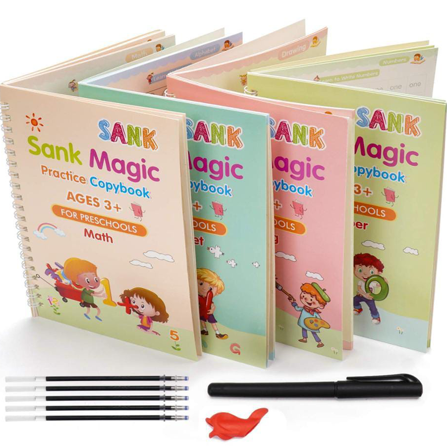 

➶⁎✶ SANK Magic Practice Book 1 SET ISI 4 BUKU + PULPEN