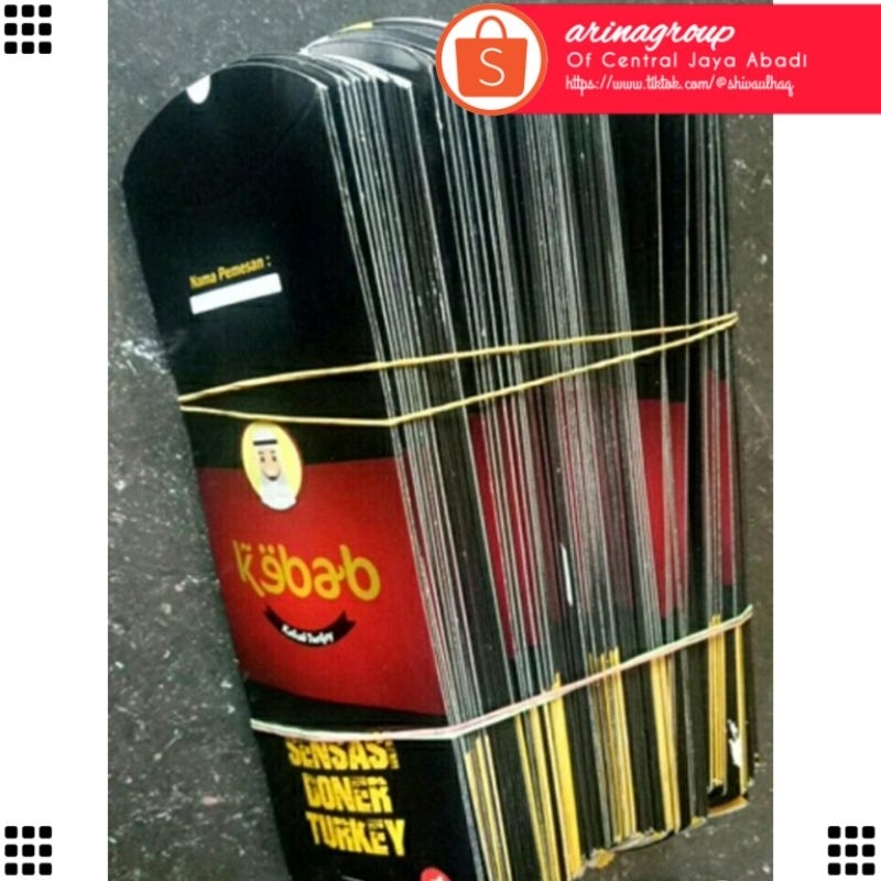 

150 LEMBAR KERTAS KEBAB TARIKAN BAHAN IVORI PUTIH UKURAN 24 × 9,2 CM HIGH QUALITY TEBAL PRODUK TERBARU | KOTAK KEBAB IVORI PUTIH KEKINIAN | DUS KEBAB VIRAL TIKTOK | KEMASAN KEBAB | BOX KEBAB 100 PCS MURAH | CENTRAL JAYA ABADI | ARINA SHIVA GROUP 6279
