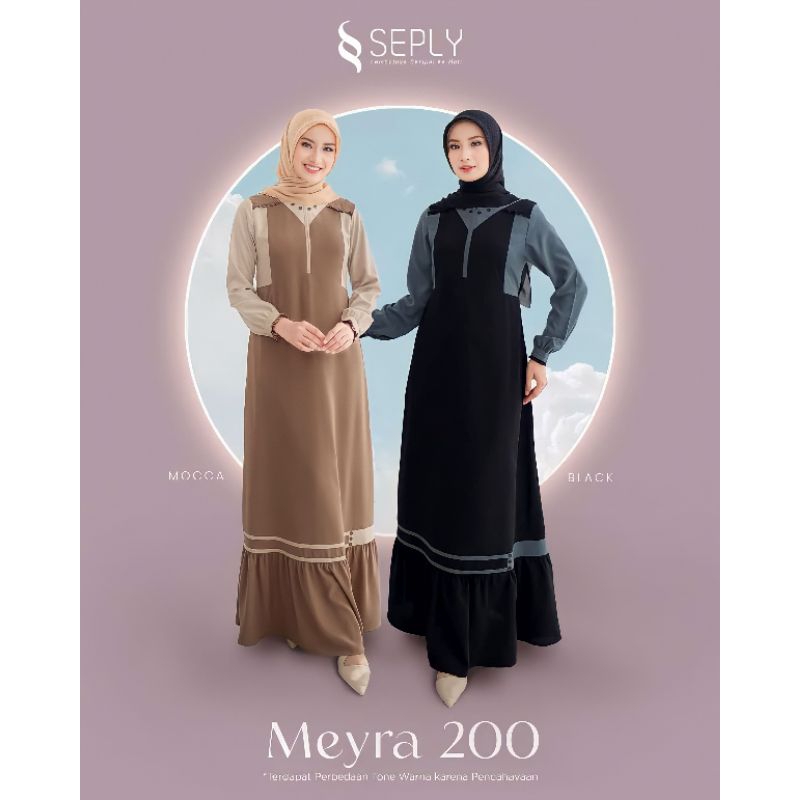 Gamis Singgle Seply Meyra 200 Mocca | Black