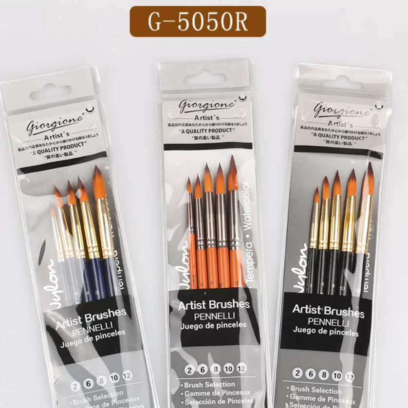 

Terkini Giorgione Brush Set 5 pcs G-5050R Kuas Lukis Nylon Terbaru