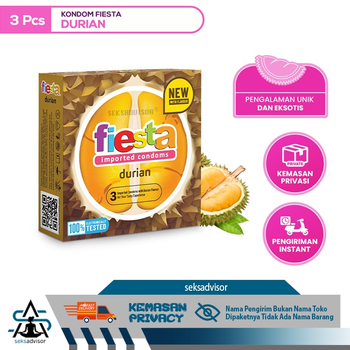 KONDOM FIESTA DURIAN - 3 pcs