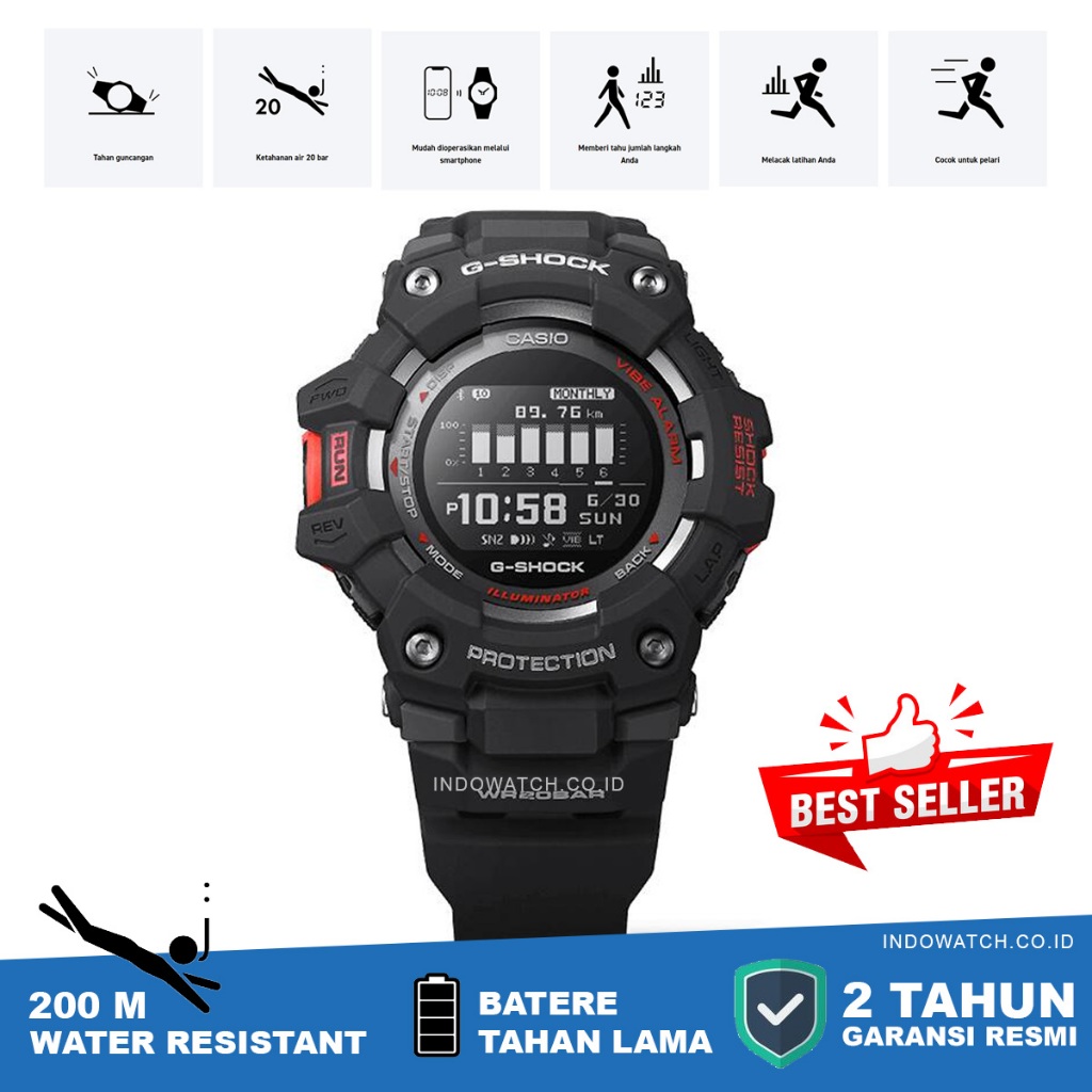 Casio g-shock gbd-100-1a g shock gbd 100 original garansi resmi