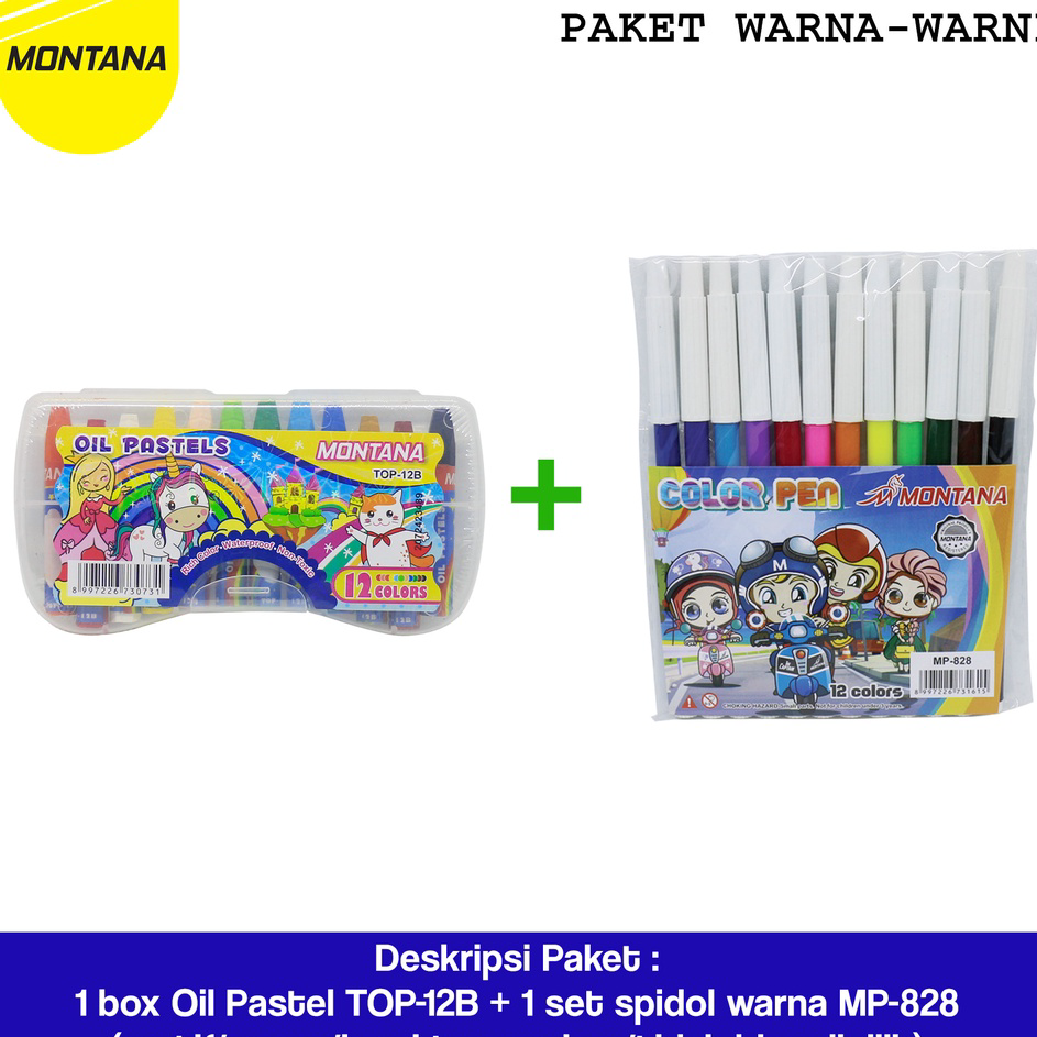 

Diskon MONTANA PAKET MEWARNAI!!! Crayon TOP-12B + Spidol MP-828 Hot Sale