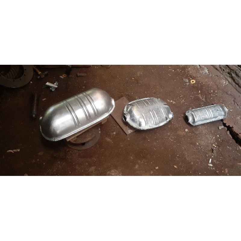 knalpot Mercedes Benz W124 200E 220E model standar ori tabung depan, tengah, belakang