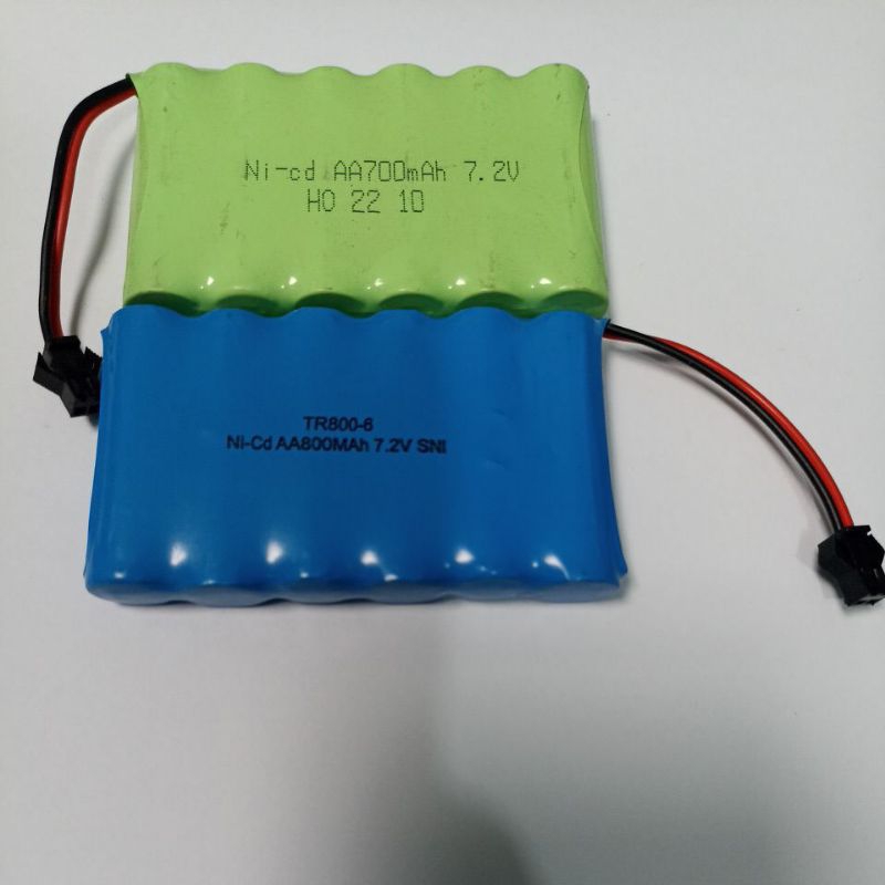 Batrei Charger Remot Control Soket Hitam isi 6pc Ni -cd AA700 mAh 7,2Volt Ho 22 10/TR800-6 NI-CD AA8