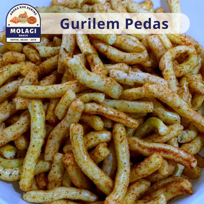 

Gurilem Pedas Manis Gurih / Gurilem Sangar 200 Gram - Molagi Snack