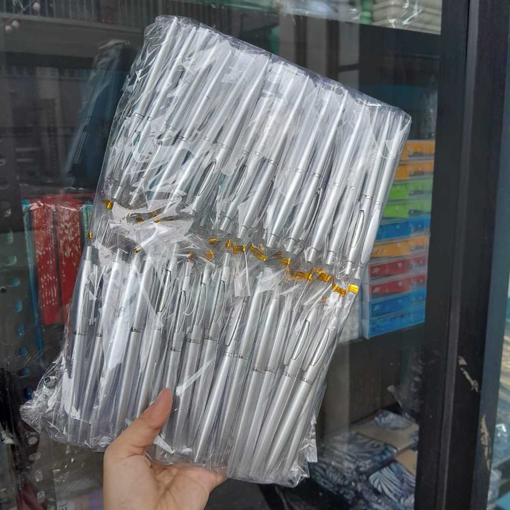 

Pulpen Silver Alat Tulis Kantor | Souvenir Ultah & Pesta