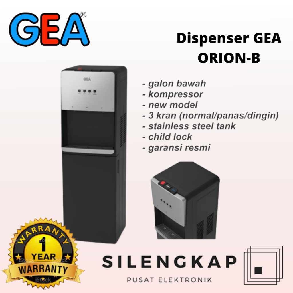 GEA Dispenser Galon Bawah ORION Kompresor