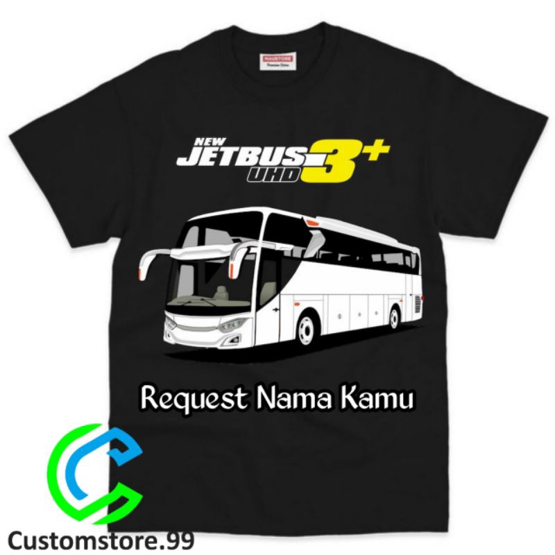 KAOS ANAK BUS PARIWISATA NEW JET BUS BAJU ANAK GRATIS SABLON NAMA