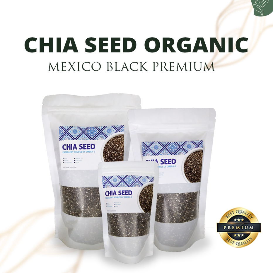 

➧➣✩✸ chia seed origanic black premium non GMO cia seed biji chia selasih natural ciaseed natural mpasi ★★★★