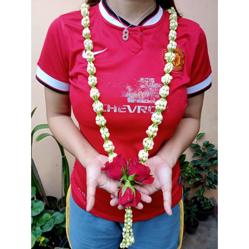 Kalung melati penghormatan+mawar merah asli segar CIMAHI BDG PADALARANG