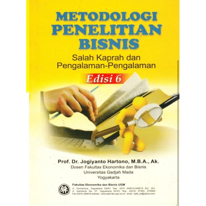 

Metode Penelitian Bisnis edisi 6 by Jogiyanto Hartono
