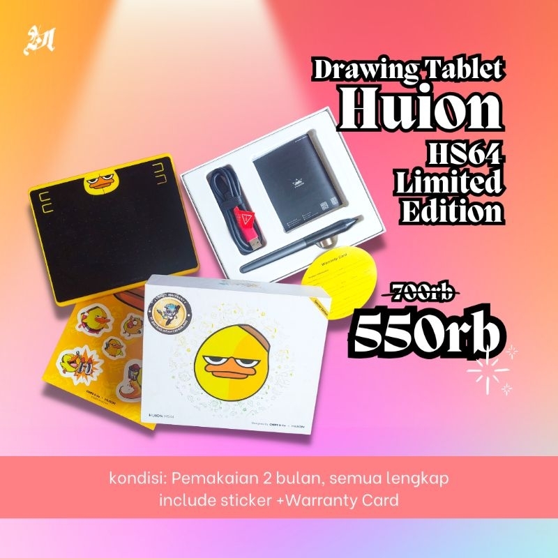 MIKOTIL | Drawing Tablet Huion HS64 Limited Edition CHIPS & Co 2020 PRELOVED