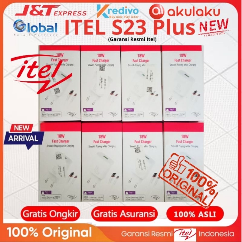 Adapter Fast Charger Type C Itel S23 Plus / S23+ / Original Itel 18 Watt Garansi Resmi Itel