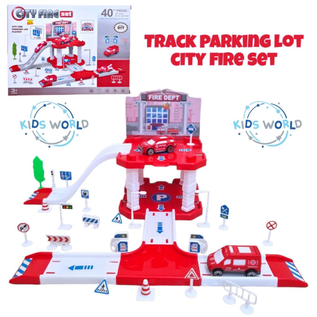 [KIDSWORLD ]MAINAN ANAK POLICE / TRUCK CATAPULT ASSEMBLE DIY PUZZLEFUNDIYSCENE