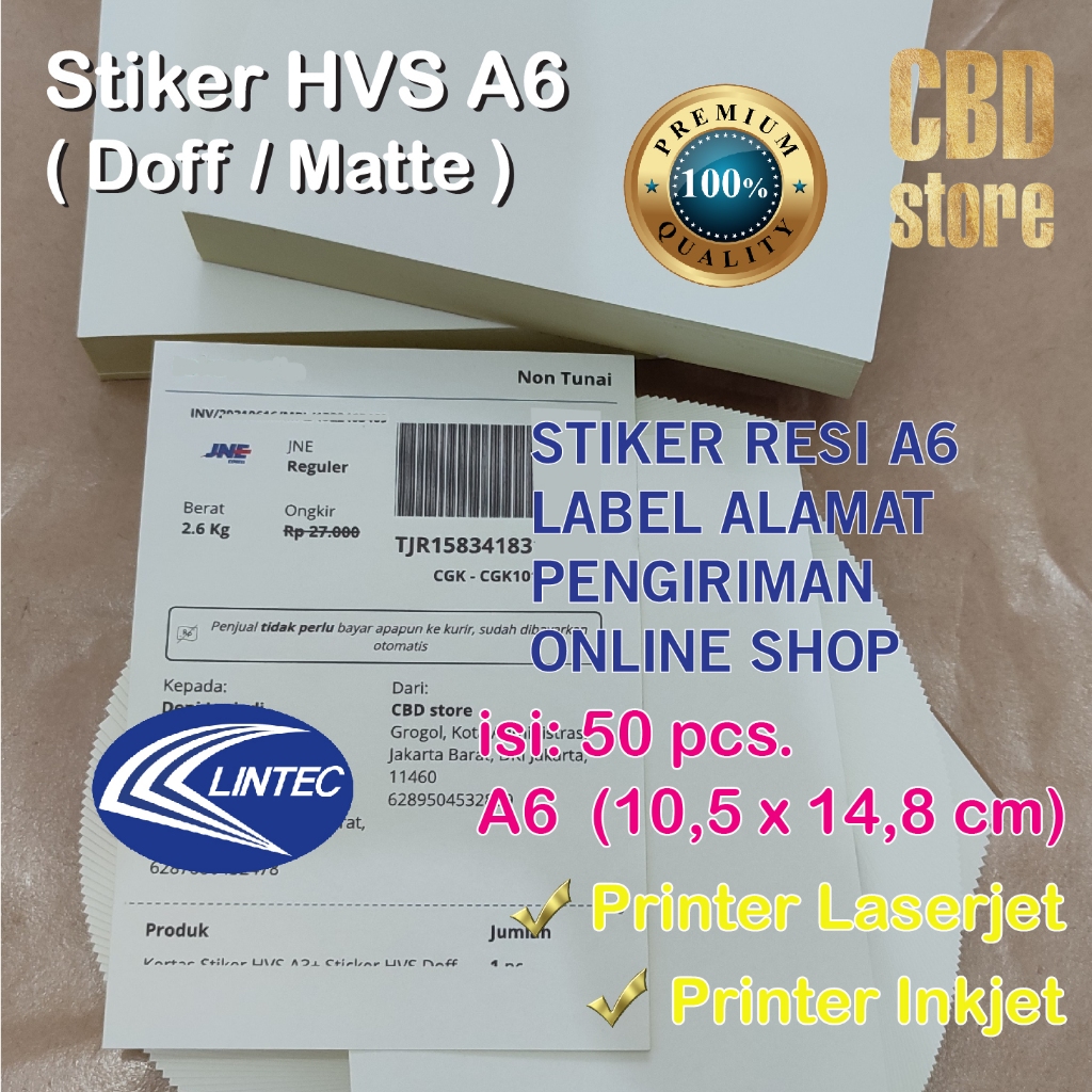 

Stiker Label Resi Alamat Pengiriman Online shop 50 lembar