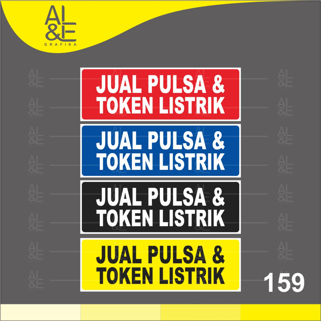 

159 - STIKER JUAL PULSA DAN TOKEN LISTRIK - VINYL STIKER RITRAMA INDOOR