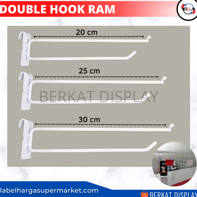 ✨ HOOK RAM - DOUBLE HOOK - GANTUNGAN MESH