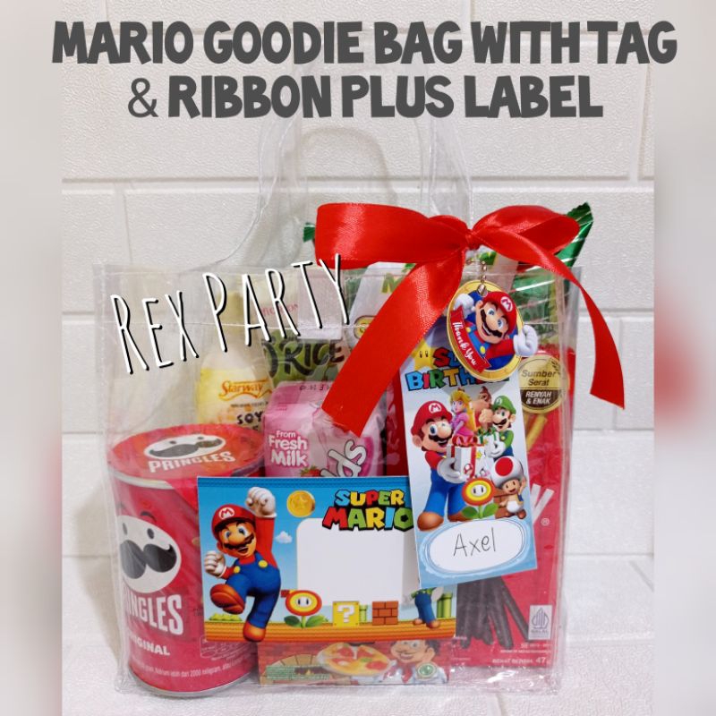 Goodie Bag Mario Bros/Tas Suvenir Mario Bros/Tas Mika Suvenir Ultah / Tas Goodie bag/ Mario Bros/Tas