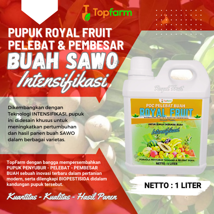 Pupuk Pemanis Buah Buahan / Pupuk Organik Pelebat Buah Sawo / Pupuk Pelebat Buah Sawo / Pupuk Booste