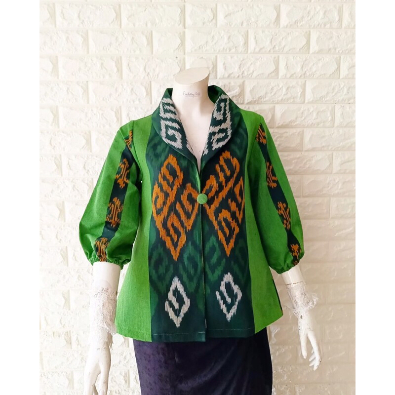 Blazer tenun wanita atasan wanita baju tenun jepara fashion wanita blazer batik blazer murah blazer 