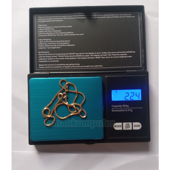 Kalung Perak Asli Silver 925 Lapis Emas 24K Model Rantai | Kalung Emas Sepuh 925