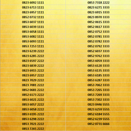 Nomor Cantik Kartu AS Kuartet A - 1111 - 3333 - 5555 - 6666 Part 3