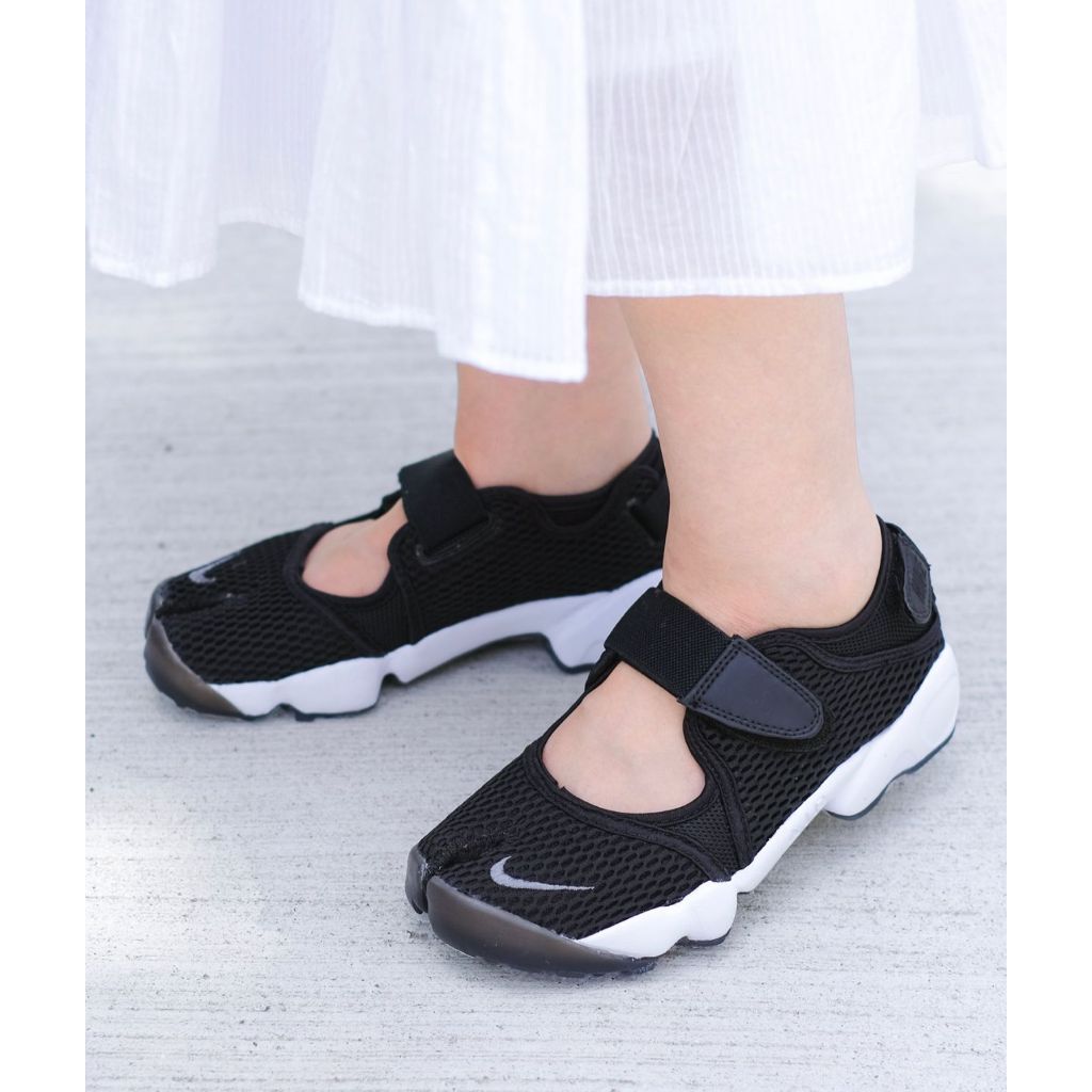 Sepatu Nike Air Rift Breath Black Hitam Putih Authentic - READY STOCK