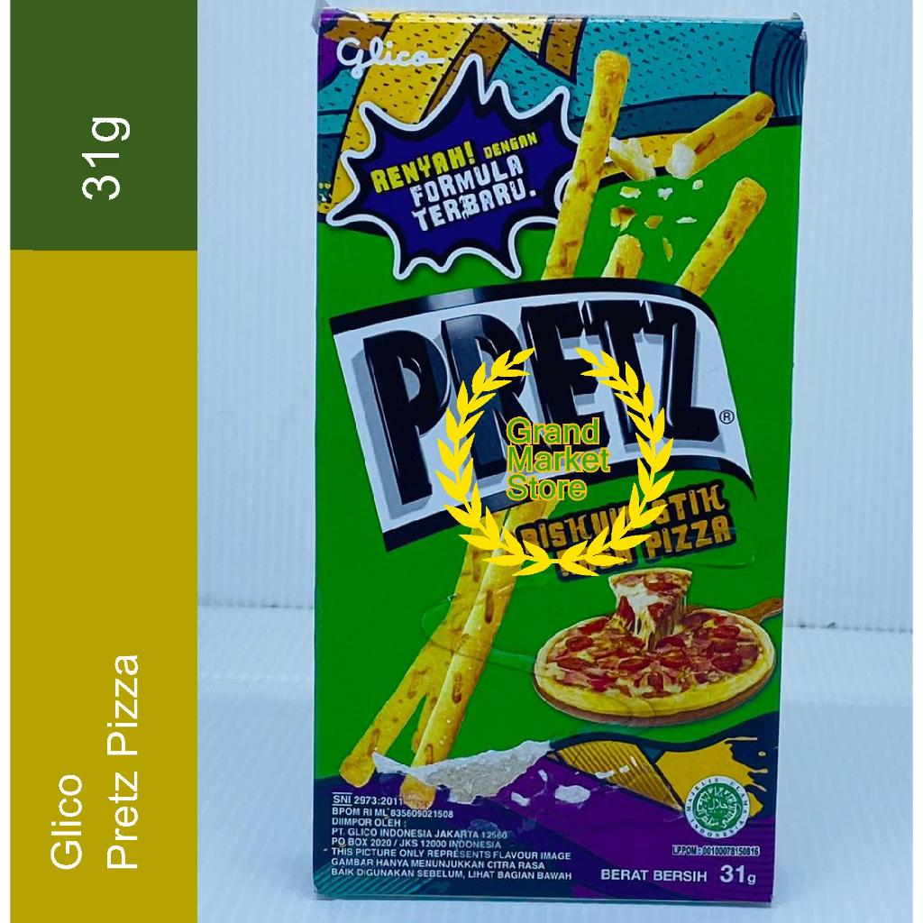 

Glico Pretz Biskuit Stik Pizza 31 gram 31g Biscuit Stick Rasa Pizza