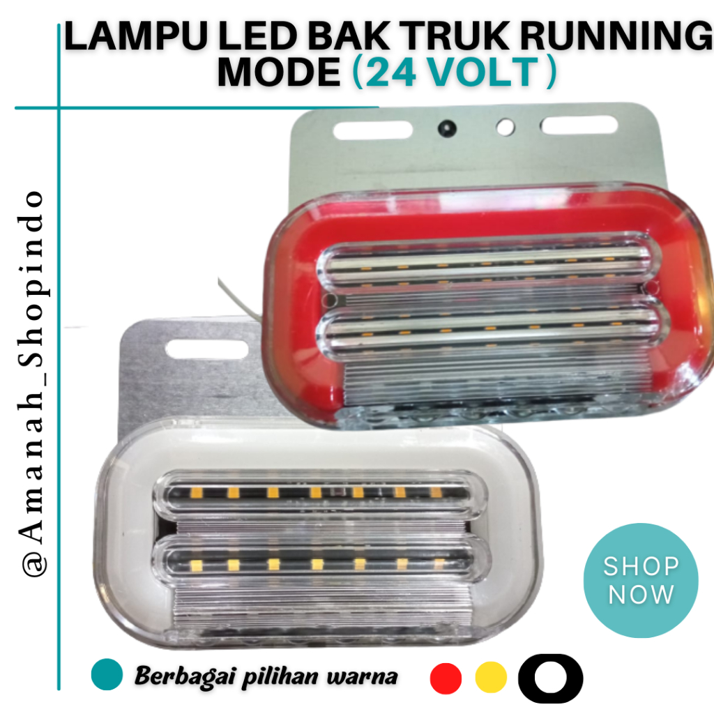 Lampu bak truk LED 24V led Samping truk 24V sorot bawah oval