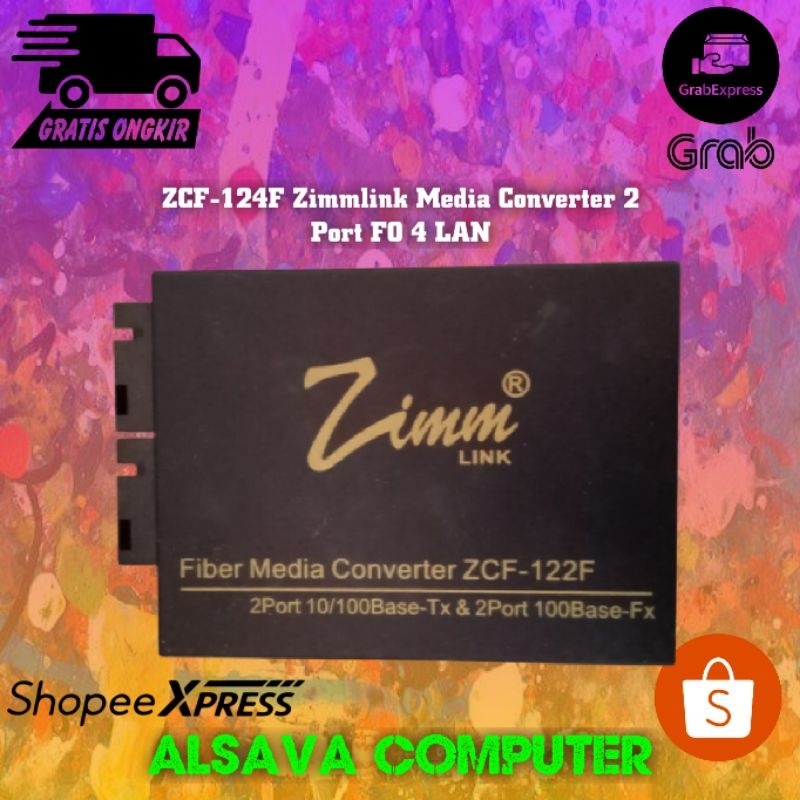 HTB ZCF-124F Zimmlink Media Converter 2 Port FO 4 LAN