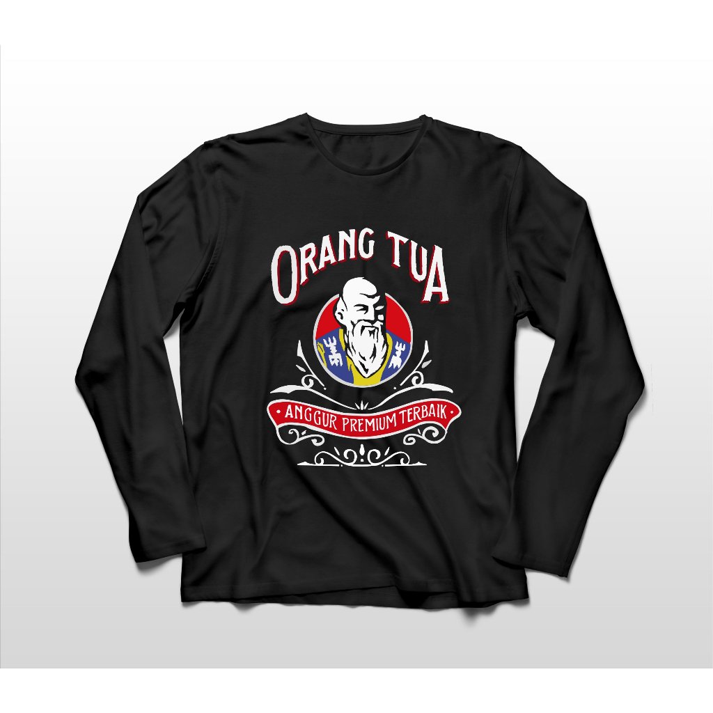 KAOS LENGAN PANJANG KATA KATA ANGGUR PREMIUM ORANGTUA 2 BIG SIZE JUMBO