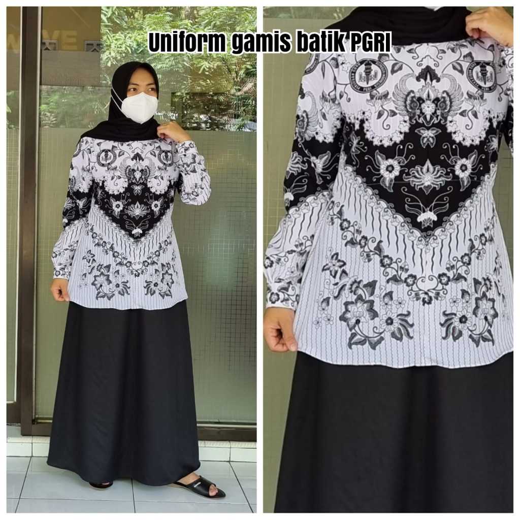 BAJU BATIK PGRI WANITA ATASAN / BAJU BATIK PGRI WANITA GAMIS / BAJU BATIK KERJA