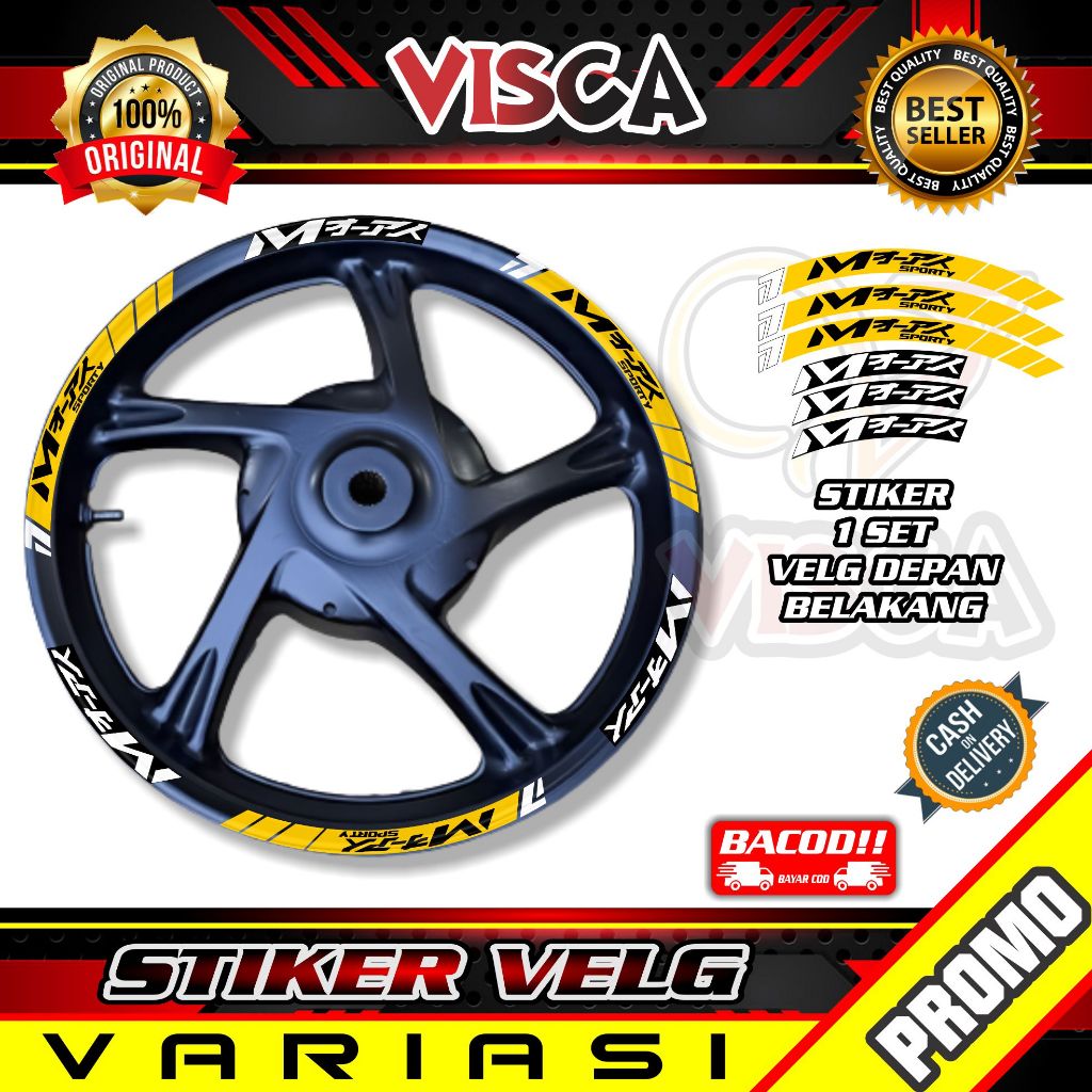 Stiker Velg - Sticker Velk - Stiker Cutting Velg - Stiker Velk Motor Mio Motif Mio NEW