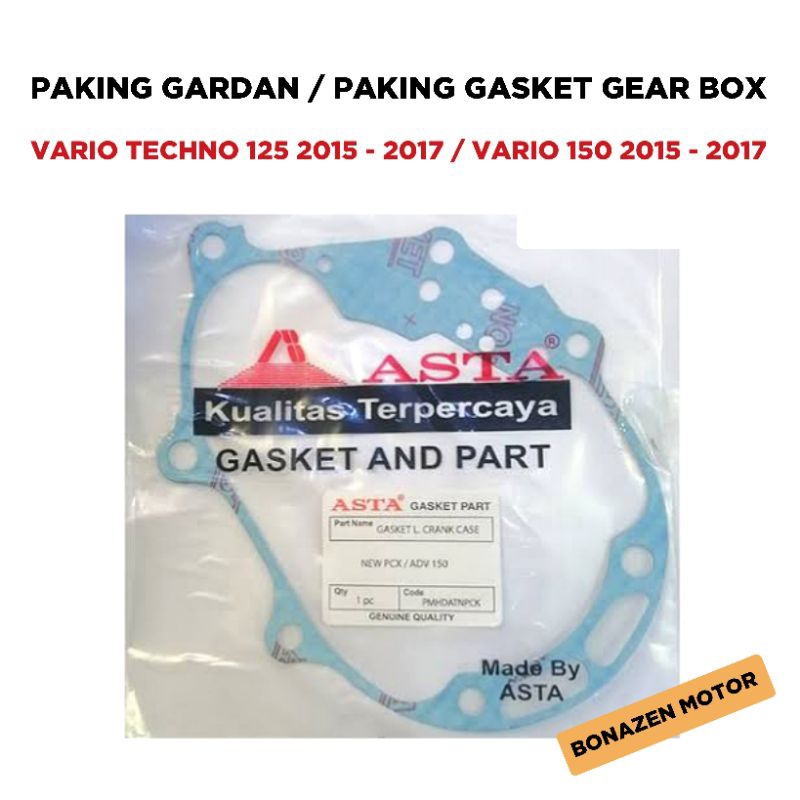 Paking Gardan Vario 125 Techno 2013 2014 2015 / Vario 150 2015 2016 2017 / Gasket Gear Box Rasio Gir
