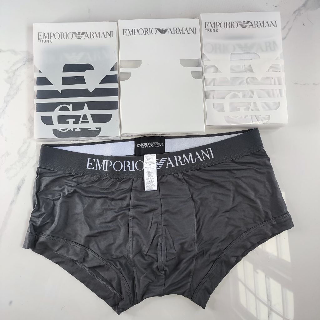 Celana Dalam Pria EMPORIO ARMANI Logo Motif Trunks Cotton Boxers Single Pack